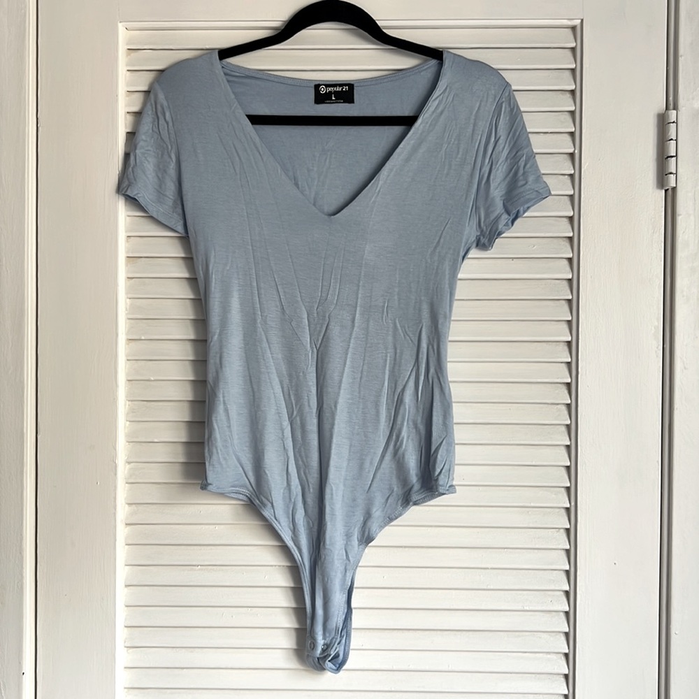 Blue soft bodysuit